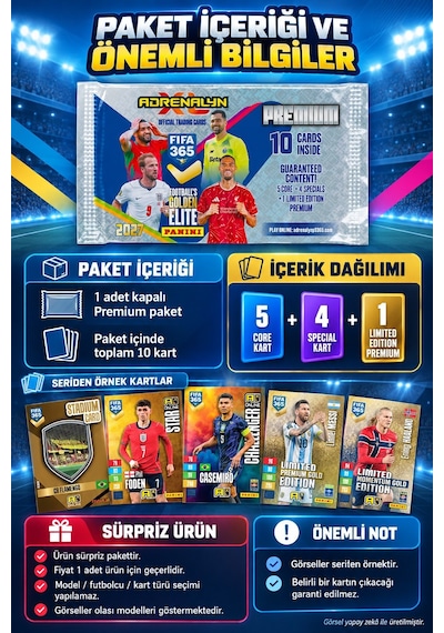 Panini Fıfa 365 Adrenalyn 2027 Premium Futbolcu Kartı 2 Li Paket - Toplam 20 Kart