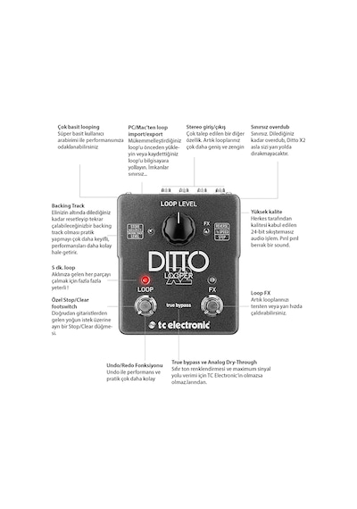 Tc Electronic Ditto X2 Looper Loop Pedalı