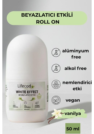 Alüminyumsuz Beyazlatıcı Etkili Roll On 50 Ml Vanilya Çiçeği Skin Care