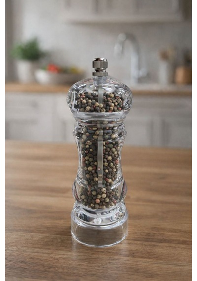 Gourmet Crystal Tuz Karabiber Değirmeni 18 Cm Beyaz