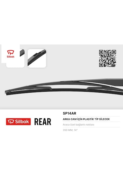 Silecek Süpürgesi Arka Plastık Tıp 350mm Berlıngo-c3-c8-jumpy-saxo-xantıa-logan Mcv-scudo-stılo-alme Sılbak