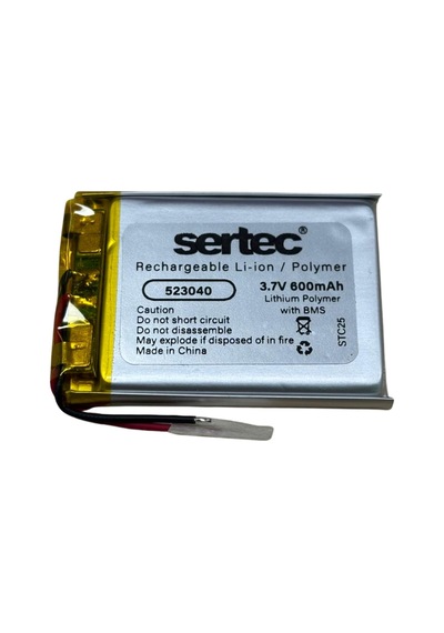 Sertec 523040 3.7v 600 Mah Li-polymer Pil Devreli/1.5a