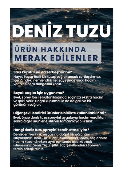 Bade Natural Deniz Tuzu Işıltılı Şekillendirici Saç Spreyi 200 Ml