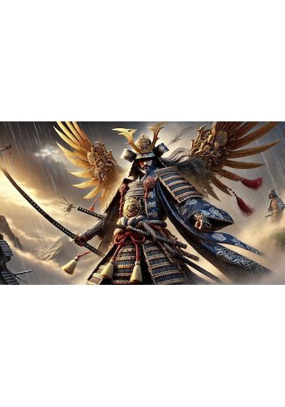 Ti-play Shogun Çalışma 60x90cm Modern Samuray Pvc Çerçevesiz Tablo