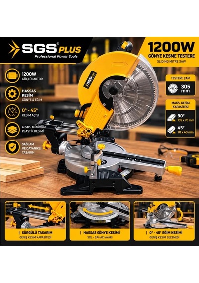 Sgs Sgs5585 Radyallı Gönye Kesme 1200w 305mm