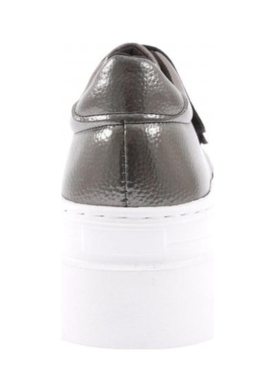 Dgn 898-23y Kadin 2 Cirtli Bantlari Silver Taşli Kalin Taban Sneaker Ayakkabi 898-1986-R14447 Beyaz - Platin