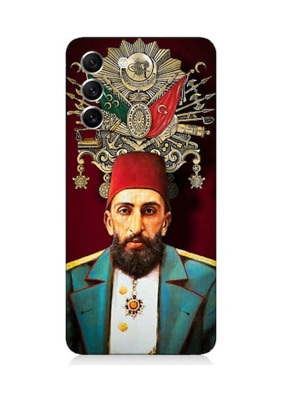 Samsung Galaxy S21 Fe Uyumlu Osmanlı 2. Abdülhamid Han Desenli Silikon Kılıf