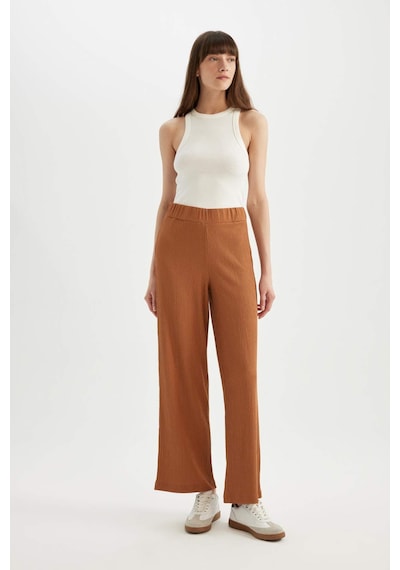 DeFacto Wide Leg Geniş Bol Paça Esnek Belli Bürümcük Pantolon C0200AX24SPBN348