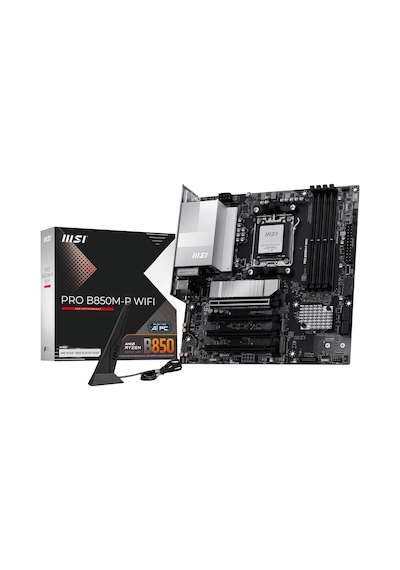 Msı Pro B850m-p Wıfı, Am5 Anakart, Matx Form Faktör, Ddr5 8200mhz Oc, Hdmı Dp, 3x M.2, Usb 10gbps, 5g Lan, Wifi 7
