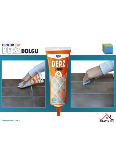 Pratikfix Kullanıma Hazır Derz Dolgu Beyaz 400 Gr-eski Derz Üzerine Uygulanır-su Kaçaklarını Önler B