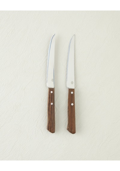 Iron Slice Paslanmaz Çelik 2'li Bıçak 11 Cm Kahverengi