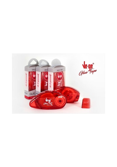 Şerit Yapıştırıcı Glue Tape 8mmx8m Kırmızı 12.adet.