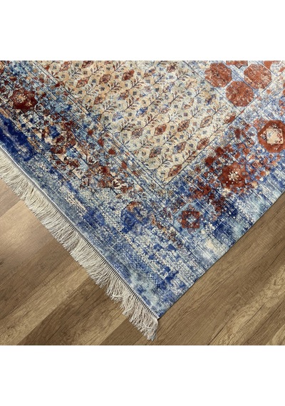 Hoom Rugs Tebriz Tr10 150 Tarak Makina Halısı Mavi Renkli