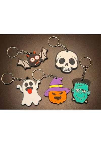 3d Sevimli Cadılar Bayramı Anahtarlıkları 1 Adet - Halloween Keychains