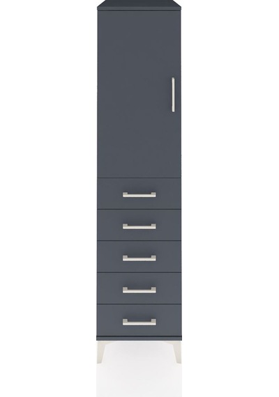 Kronos Dolap 2 Raflı 5 Çekmeceli Tek Kapaklı 44x59x182 Antras... Antrasit Kronos Dolap 2 Raflı 5 Çekmeceli Tek Kapaklı 44x59x182 Antras... Antrasit
