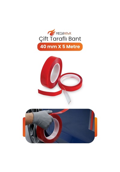Çift Taraflı Bant Güçlü Şeffaf Nano Bant Oto Aksesuar Montaj Bandı İz Bırakmaz 40 Mm X 5 Metre 10 Cm X 1.5 M