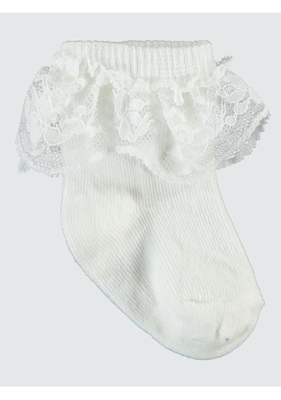 Civil Baby Kız Bebek 2'li Çorap Set 6- - Ekru Ekru Pembe