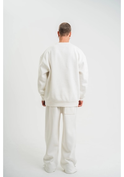 Barlashive Erkek Uzun Kol Bisiklet Yaka 3 İplik Pamuklu Kışlık Sweatshirt - Beyaz Çok Renkli Barlashive Erkek Uzun Kol Bisiklet Yaka 3 İplik Pamuklu Kışlık Sweatshirt - Beyaz Çok Renkli