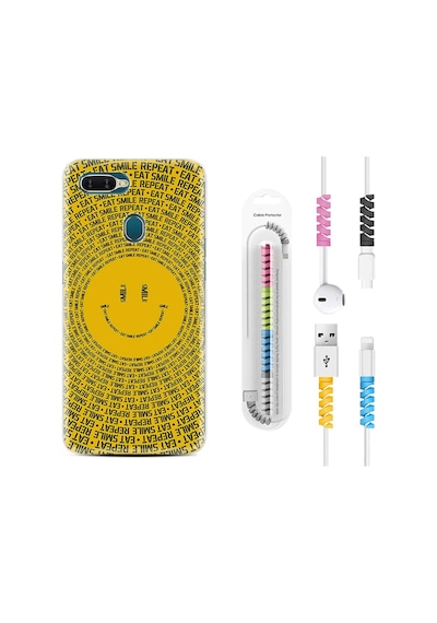 Oppo A5S Kılıf Kablo Koruyuculu Smile 1862