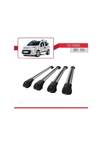 Fiat Fiorino 2007 Ve Sonrası İle Uyumlu Ace-1 Ara Atkı Tavan Barı Gri 4 Adet Bar