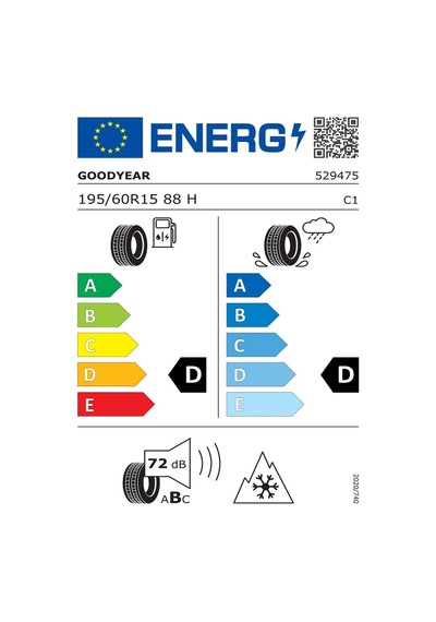 Goodyear 195/60R15 88H Ug 8 Kış Lastiği  2023