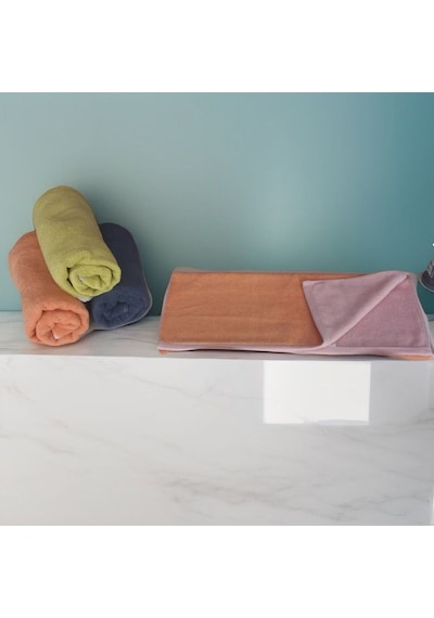 Özdilek Double Colour El-yüz Havlusu 50x90 Pembe Turuncu
