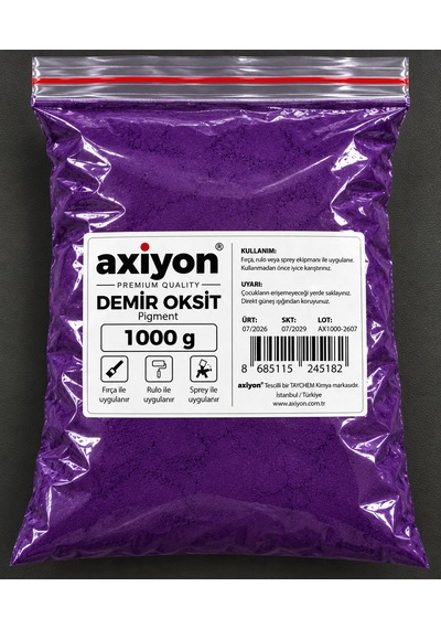 Axiyon Mor Demir Oksit Pigment 1000 G Toz Renklendirici Genel