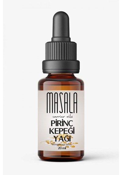 Masala Pirinç Kepeği Yağı 20 ML Soğuk Pres (Ricebran Carrier Oil)