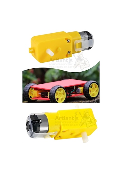 3r5 Store 1181802 Eksenli Motor Redüktörlü 6v 250 Rpm 2 Adet Sarı Dc Motor Arduino Robotik Motor... - 911497713