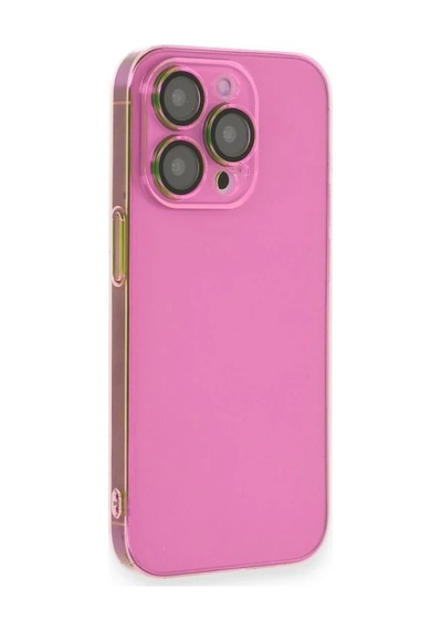 Apple İphone 14 Pro Max Kılıf Armada Lensli Kapak - Pembe 0.2M-Çok Renkli