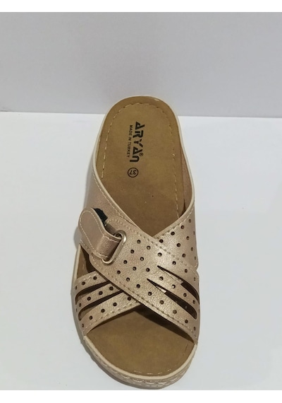 Aryan 09-272 Anatomic Kadın Dolgu Topuk Terlik Platin