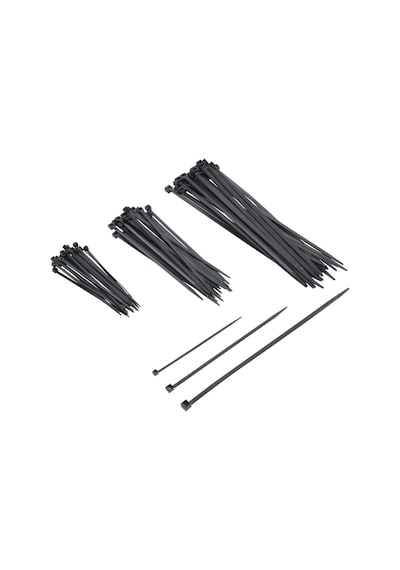 Plastik Kablo Bağı Cırt Kelepçe Set 100 Mm - 150 Mm - 250 Mm X 2.5 Mm Siyah 20 Şer Adet X 3 6 Standart