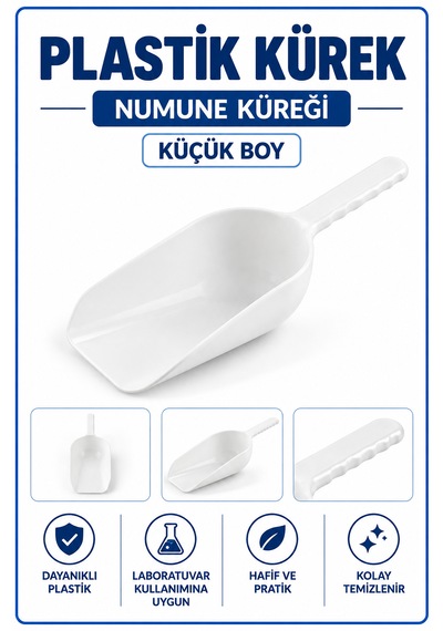 Plastik Kürek - Numune Küreği - Küçük Boy