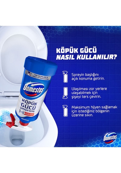 Domestos Köpük Gücü Çam Ferahlığı 450 Ml X1 Ve Köpük Gücü Kar Beyaz 450 Ml X1 2'li Set