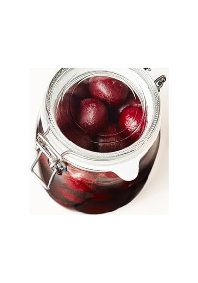 Kavanoz Hava Geçirmez Kilitli Kapağa Sahiptir Contalı Aroma Koruyucu A Kalite 1 Lt 17x12 Cm Çok Renkli