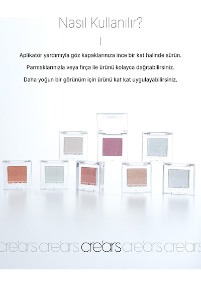 Yoğun Işıltılı Jel Yapılı Tekli Far Cre'ars Diamond Glow Eyeshadow 04 Beige Diamond 16619143