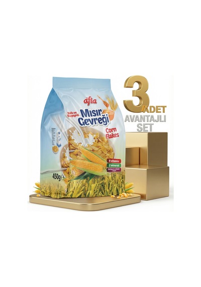 Afia Ballı Ruşeymli Mısır Gevreği 3x450 Gr