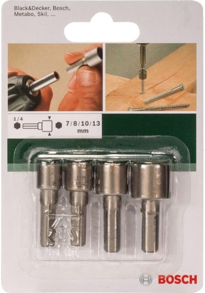 Bosch Bits Lokma Uç Seti 4 lü 7 8 10 13 MM