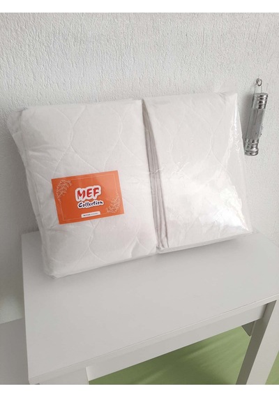 12'li Otel Yastık Koruyucu Alez Beyaz 50x70 | Kapitoneli Fermuarlı Hijyenik Kılıf
