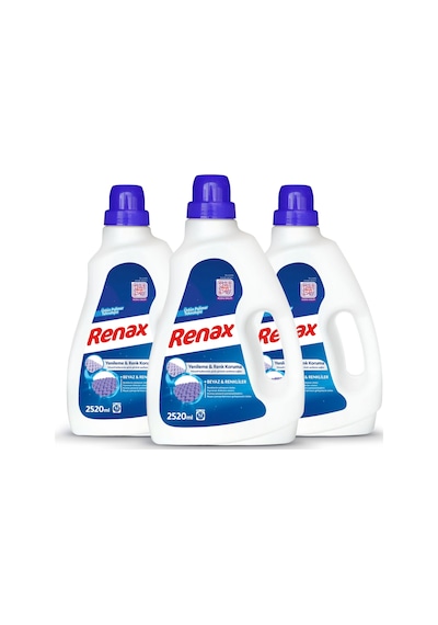 Renax Sıvı Çamaşır Deterjanı Beyaz Ve Renkli 3 x 2520 ML