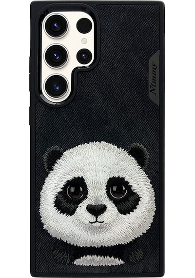 Nimmy Samsung Uyumlu S24 Ultra Panda Series Siyah Telefon Kılıfı