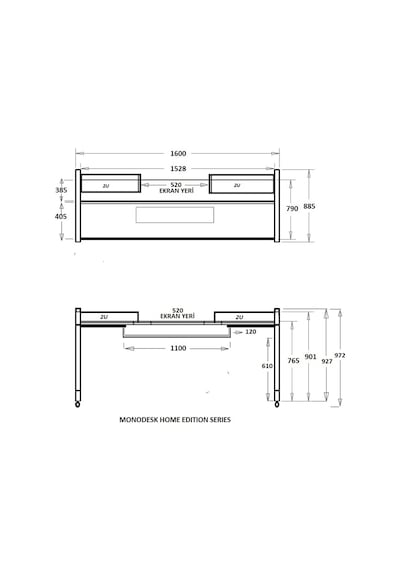 Monodesk_Stüdyo Monodesk Home Edition Stüdyo Masası 160Cm.