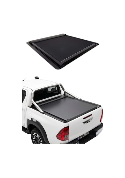 Mitsubishi L200 2019-2023 Uyumlu Araca Özel Omback Sürgülü Bagaj Kapama Siyah