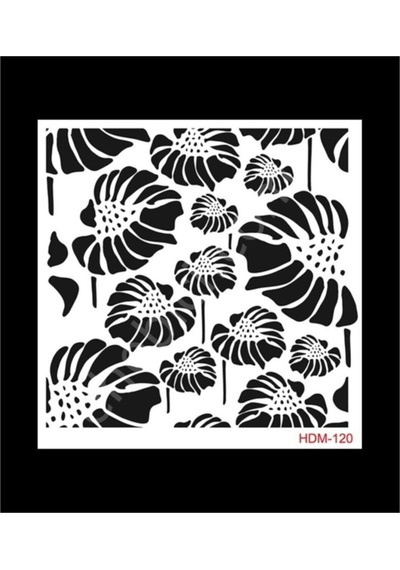 Yaprak Stencil Hdm120 Home Dekor Stencil 25x25