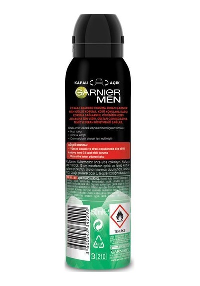 Garnier Men Güçlü Koruma Aerosol Erkek Sprey Deodorant 150 ML