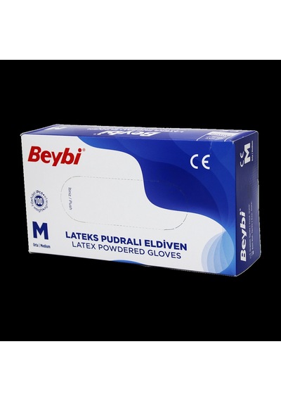 Beybi M Pudralı Muayene Eldiveni 100lü 5468