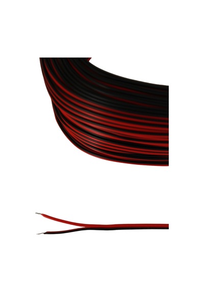 2 Pin Jst Elektrik Kablosu 2'li Şerit Led Kablo 2x0,22mm Kalaylı %100 Bakır Kordon Kablo 100m