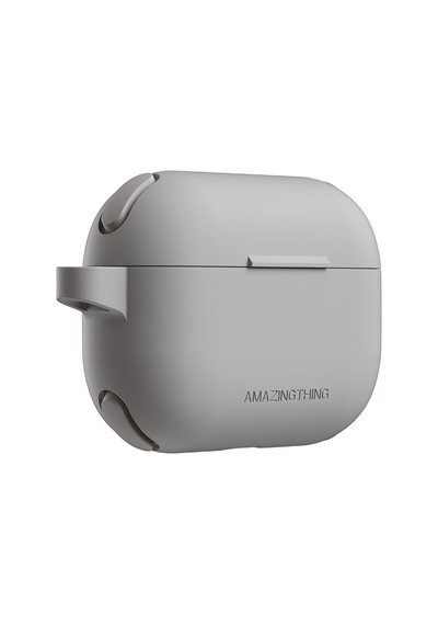 Apple Uyumlu AirPods Pro 2 Amazingthing Airbag Köşe Tasarımlı Omni Serisi Silikon Kapak Gri