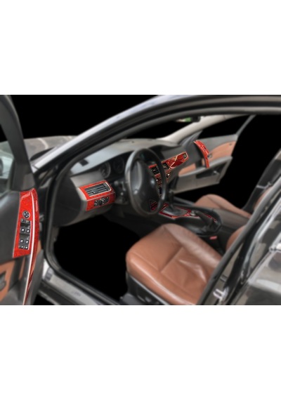 Bmw 5 E60-61 Torpido Kaplama, Konsol, Maun Kaplama, Ahşap, Carbon