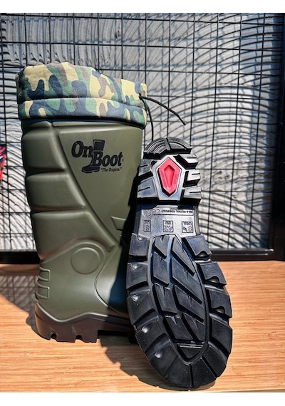 Boot Src Poliüretan Soğuk Su Geçirmez Iş ve Av Botu Çizmesi Haki